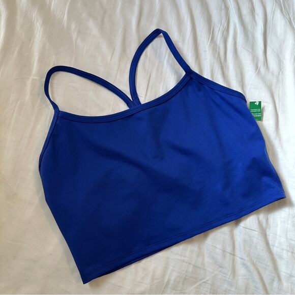 GAP Power Racerback Brami Sports Bra NEW XL Blue - Picture 2 of 8